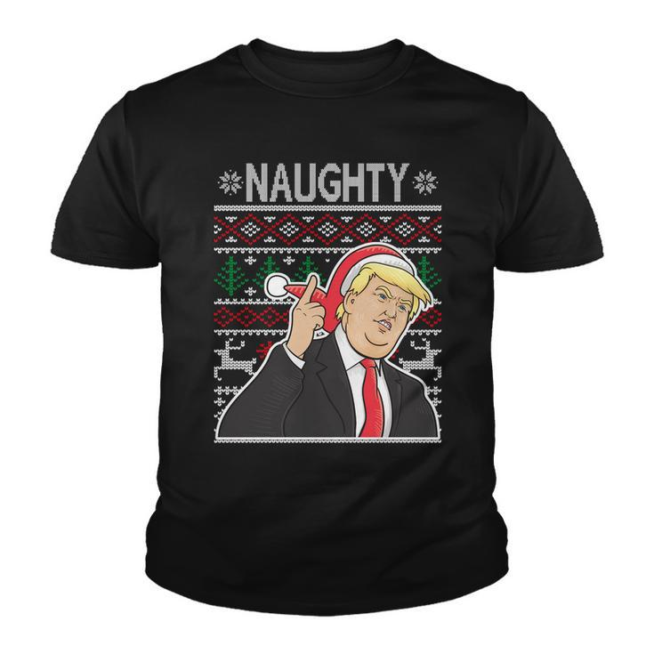 Donald Trump Naughty Ugly Christmas Youth T-shirt