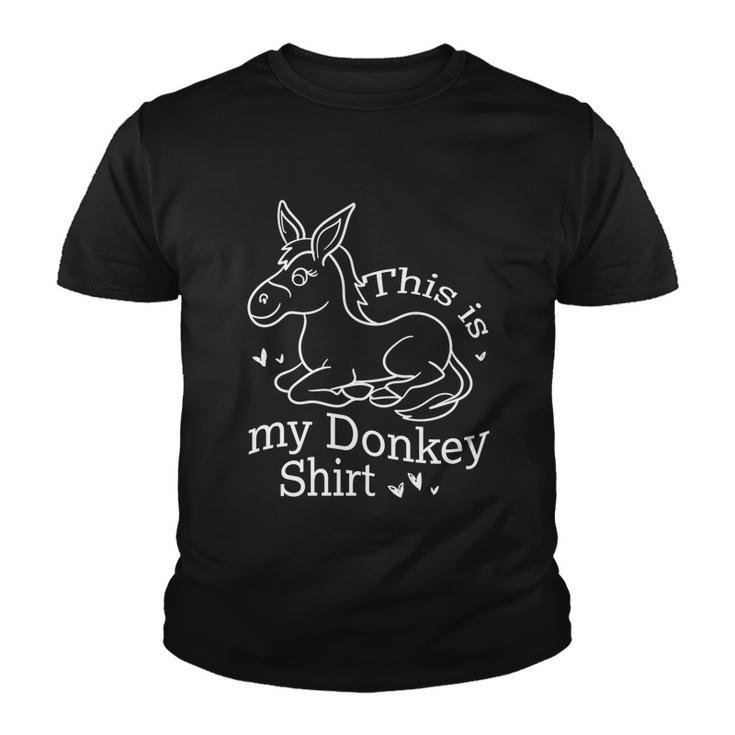 Donkey Funny Saying Cute Mule Farm Animal Gift Youth T-shirt