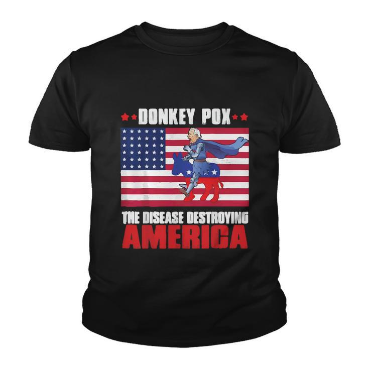 Donkey Pox The Disease Destroying America Anti Biden V2 Youth T-shirt