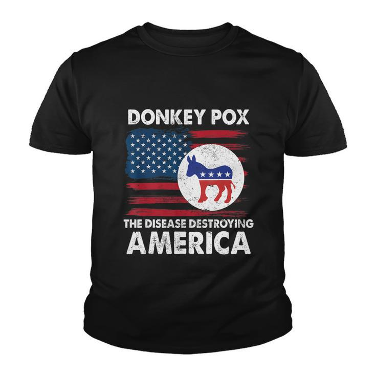 Donkey Pox The Disease Destroying America Anti Biden Youth T-shirt
