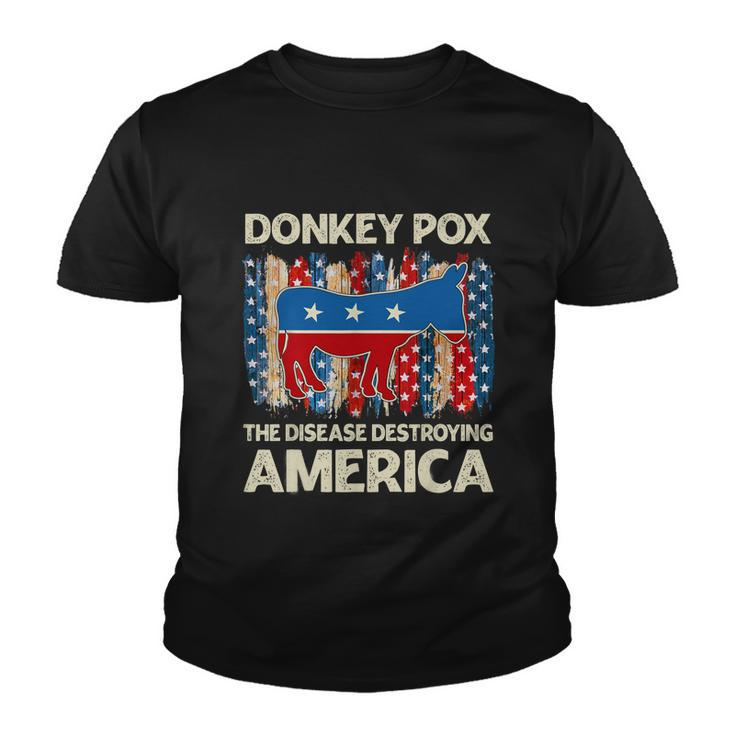 Donkey Pox The Disease Destroying America Funny Donkeypox V2 Youth T-shirt