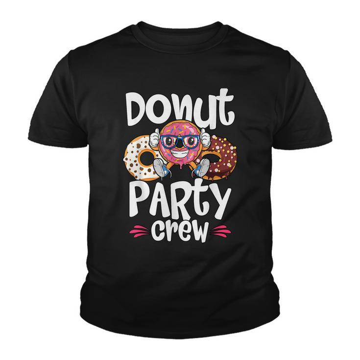 Donut Party Crew Birthday Sprinkles Donuts  Youth T-shirt