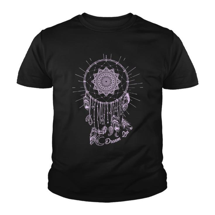 Dream On Native American Dream Catcher Youth T-shirt