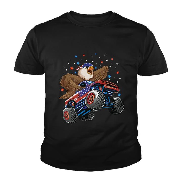 Eagle Mullet 4Th Of July Monster Truck Usa Patriotic Kids Gift Youth T-shirt