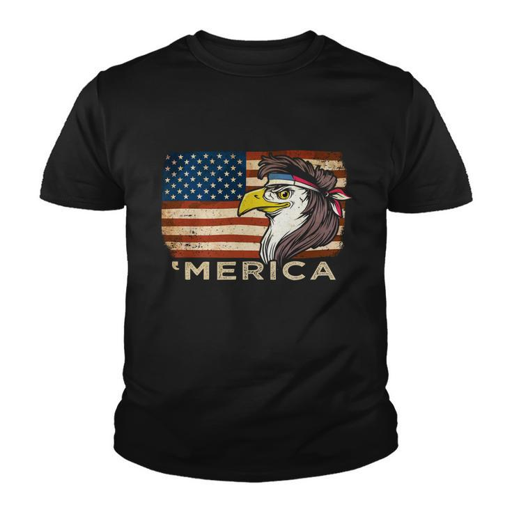 Eagle Mullet Usa American Flag Merica 4Th Of July Gift Youth T-shirt