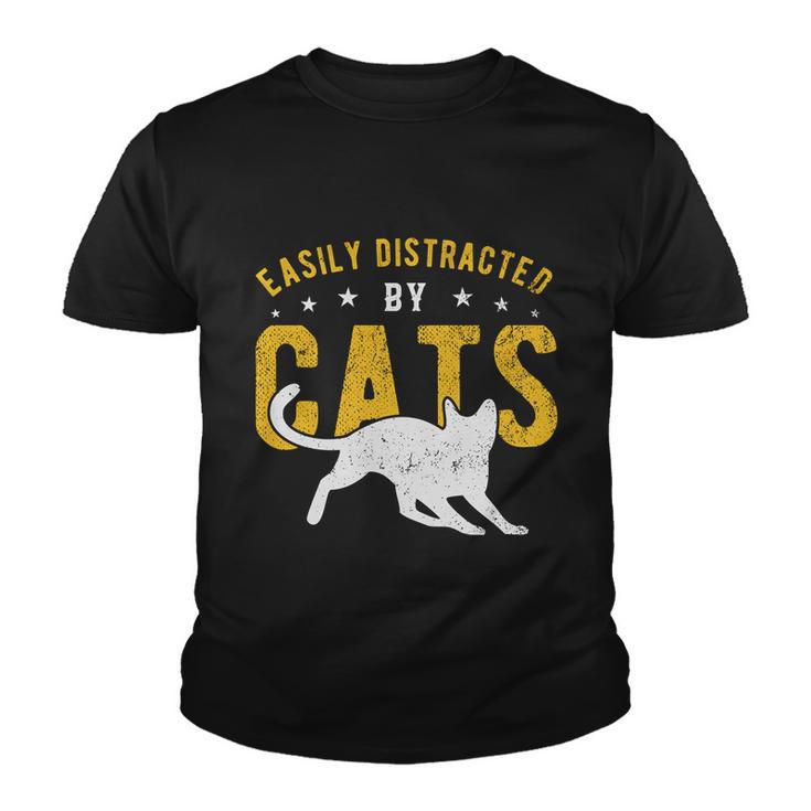 Easily Distracted By Cats Gift Youth T-shirt