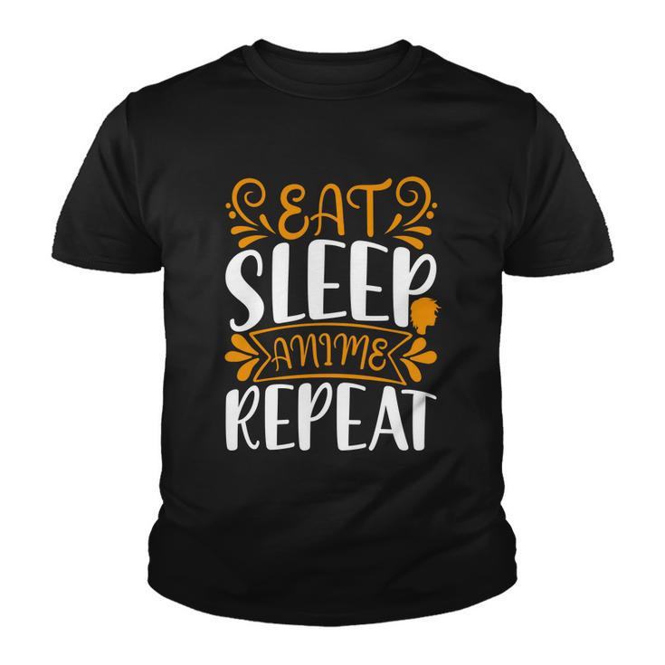Eat Sleep Anime Repeat V2 Youth T-shirt