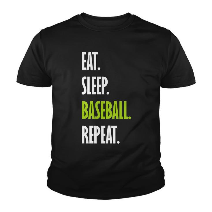 Eat Sleep Baseball Repeat V2 Youth T-shirt