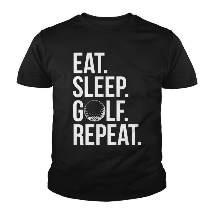 Eat Sleep Golf Repeat Tshirt Youth T-shirt