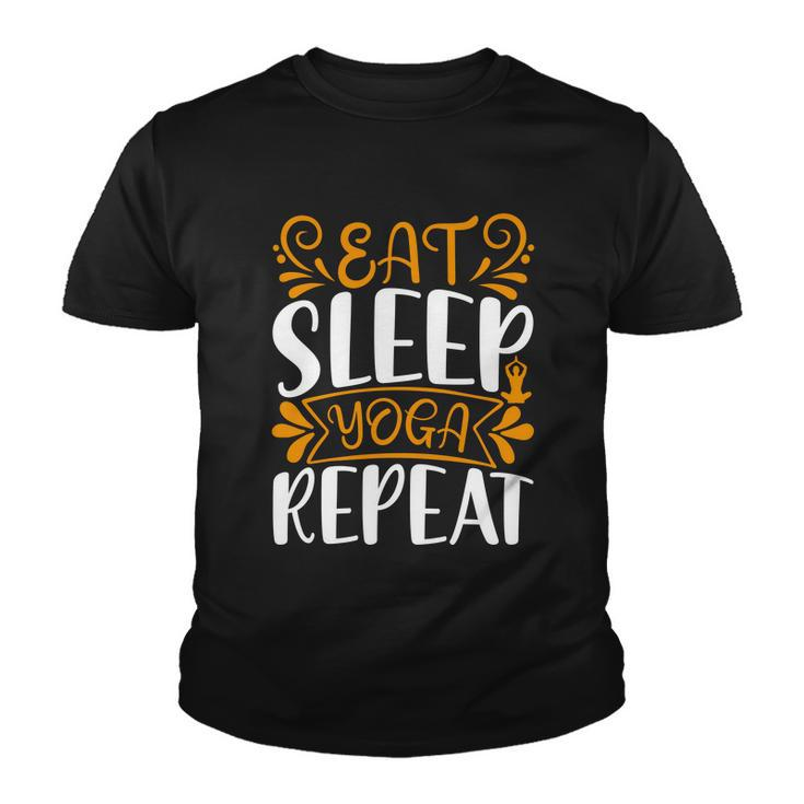 Eat Sleep Yoga Repeat V2 Youth T-shirt