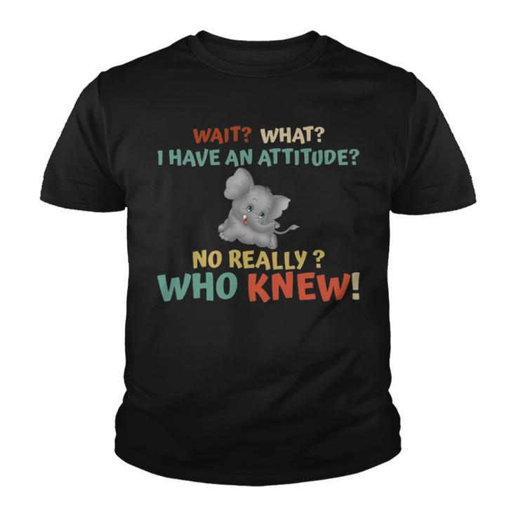 Elephant Attitude Really  Youth T-shirt
