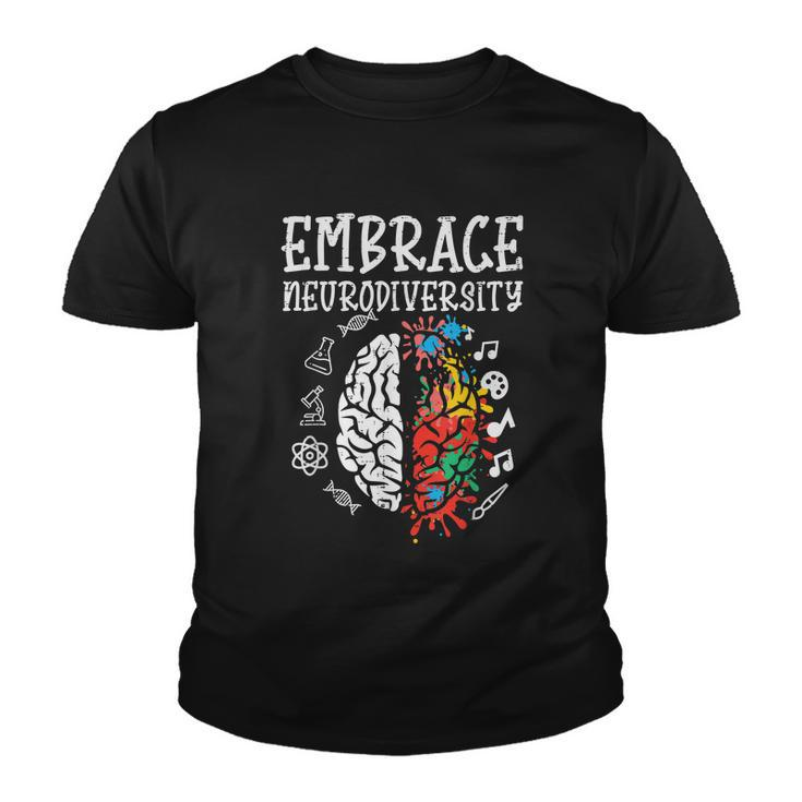 Embrace Neurodiversity Autism Awareness Asd Men Women Kids Youth T-shirt
