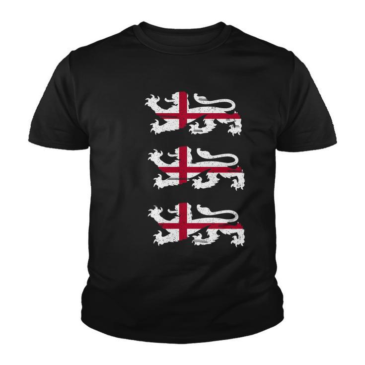 England Euro 21 English Lions Soccer Fan Flag Youth T-shirt