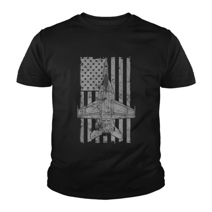 F18 Super Hornet Jet Airplane Vintage Flag Tshirt Youth T-shirt