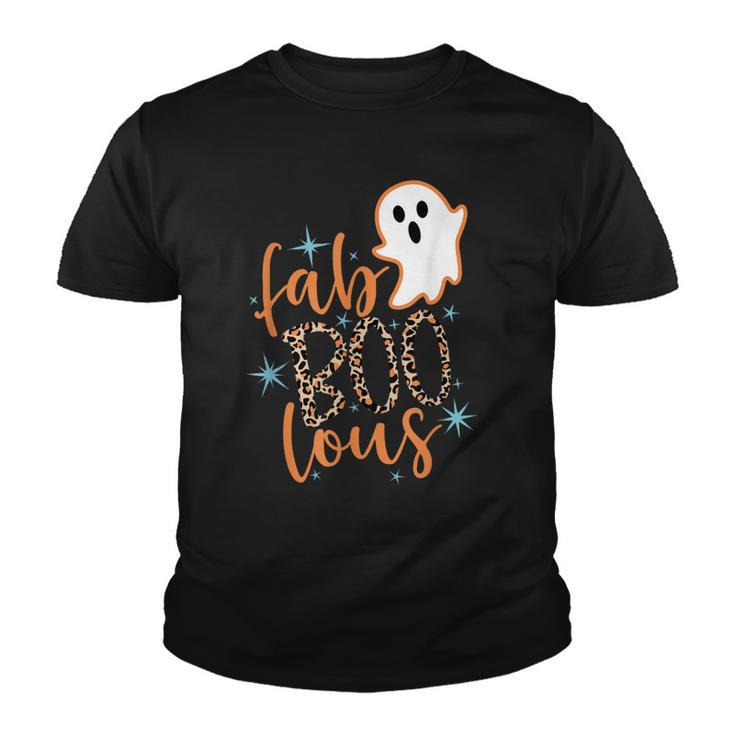 Faboolous Leopard Fabulous Boos Autumn Pumpkin Halloween  Youth T-shirt