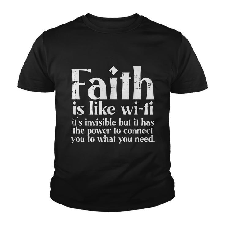 Faith Is Like Wifi God Jesus Religious Christian Men Women Youth T-shirt