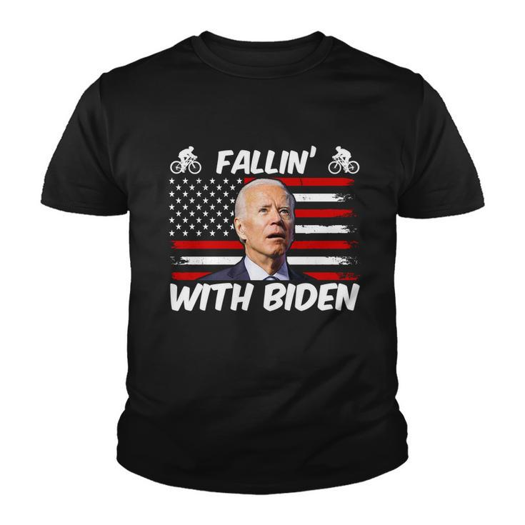Fallin With Biden Funny Bike Meme Youth T-shirt