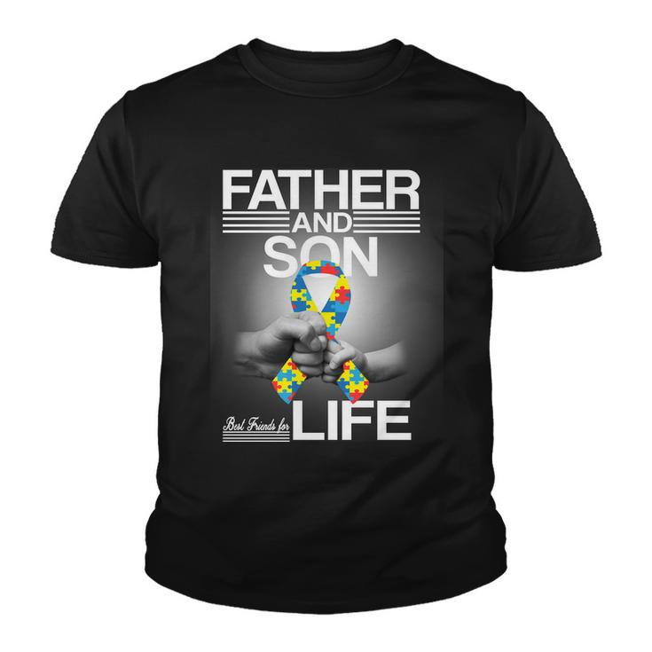 Father Son Best Friends For Life Autism Awareness Tshirt Youth T-shirt