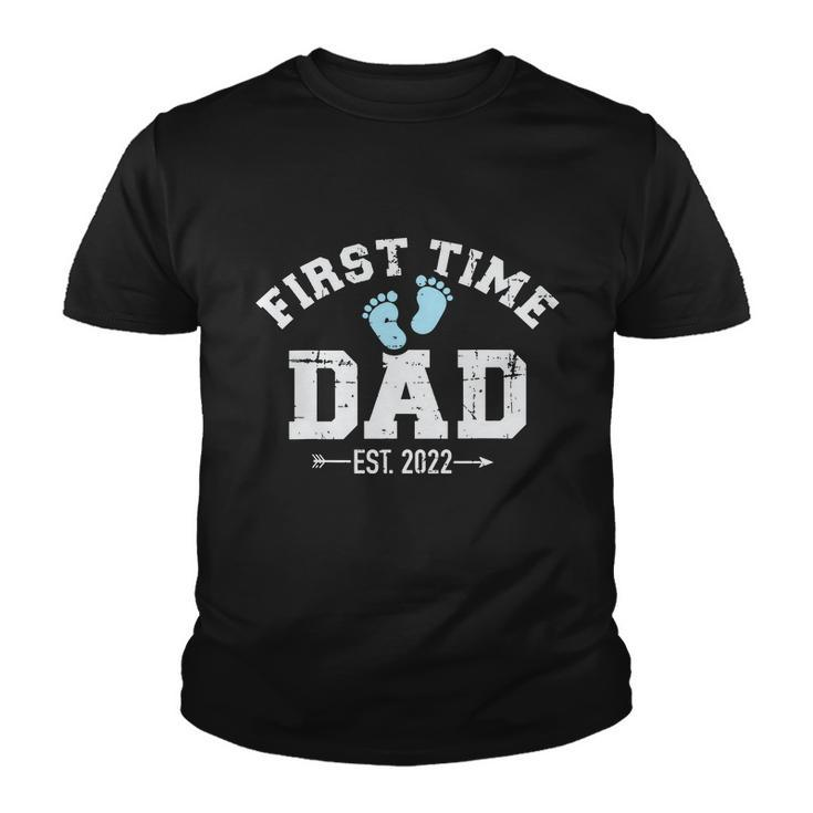 Fathers Day First Time Dad Est  Youth T-shirt