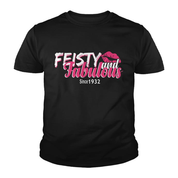 Feisty And Fabulous Since 1932 90Th Birthday Youth T-shirt