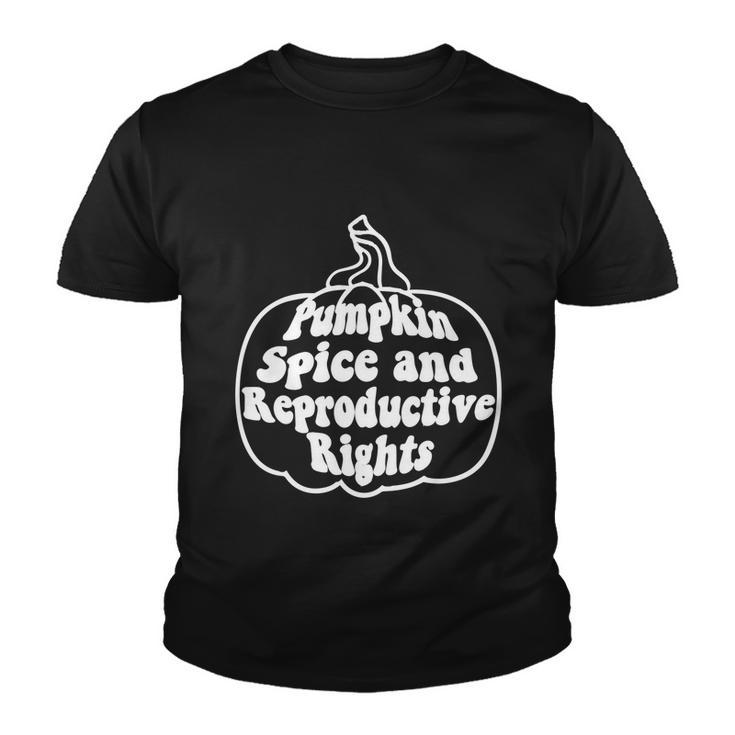 Feminist Halloween Pumpkin Spice And Reproductive Rights Gift Youth T-shirt