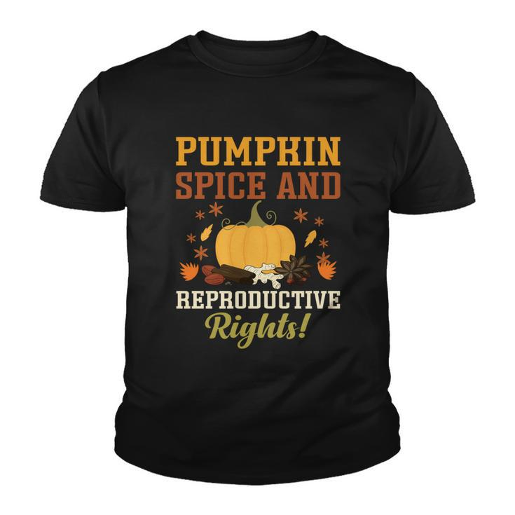 Feminist Womens Rights Pumpkin Spice And Reproductive Rights Gift Youth T-shirt
