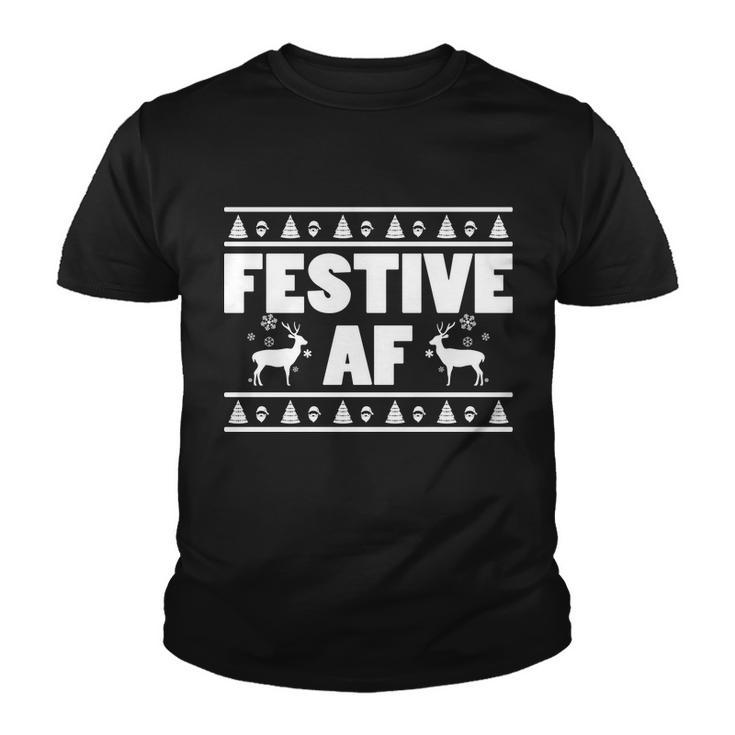Festive Af Christmas Youth T-shirt