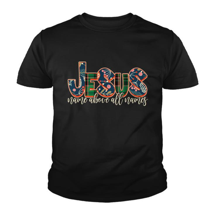 Festive Patten Jesus Name Above All Names Youth T-shirt