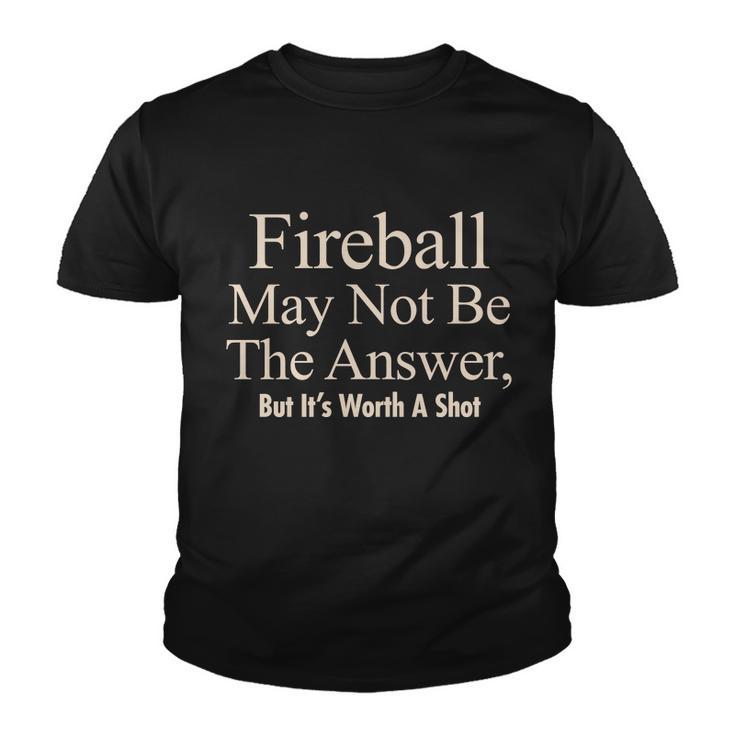 Fireball May Not Be The Answer But Its Worth A Shot Tshirt Youth T-shirt