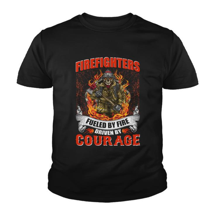 Firefighters Fueled By Fire Driven By Courage Youth T-shirt