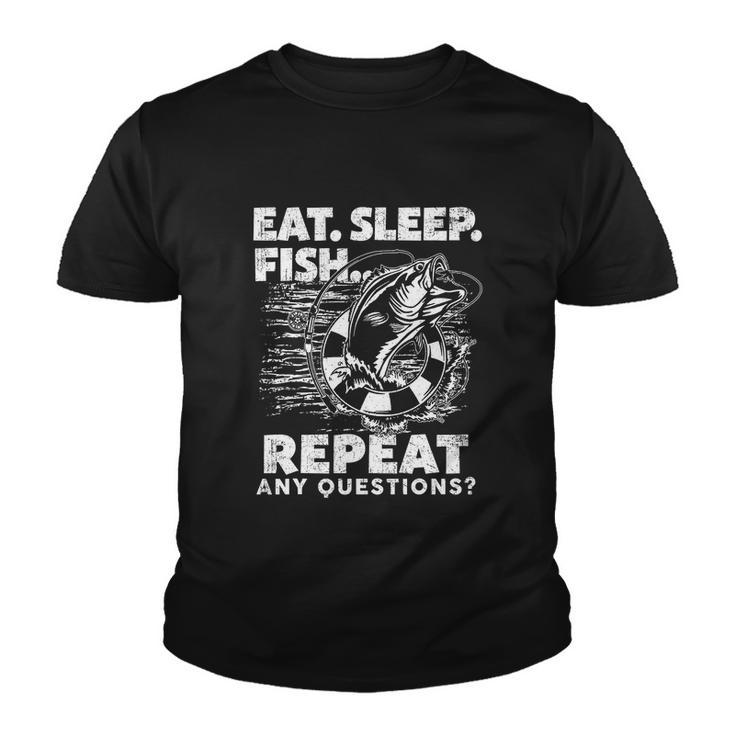 Fishing Eat Sleep Fish Repeat Fisherman Gift Youth T-shirt