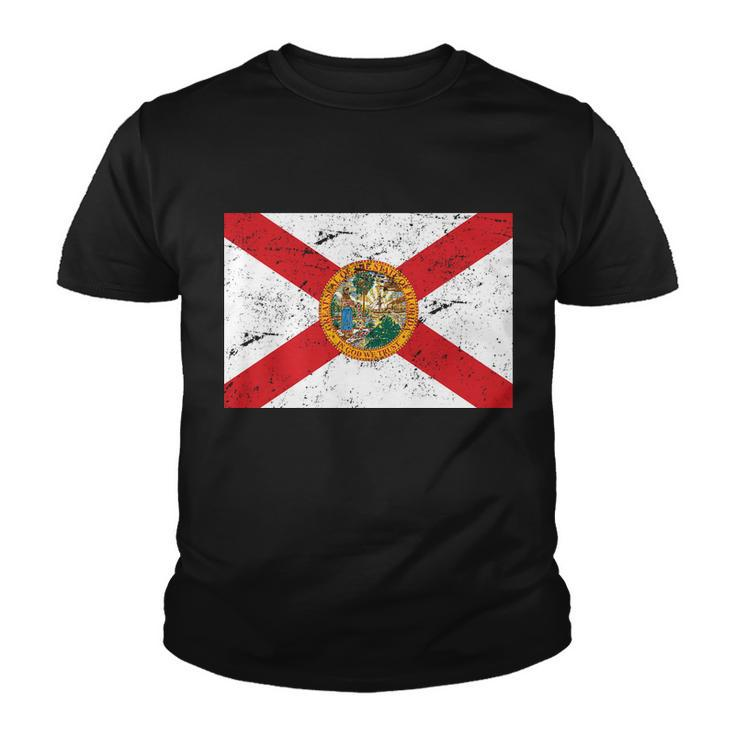 Florida Flag Distressed Vintage Youth T-shirt
