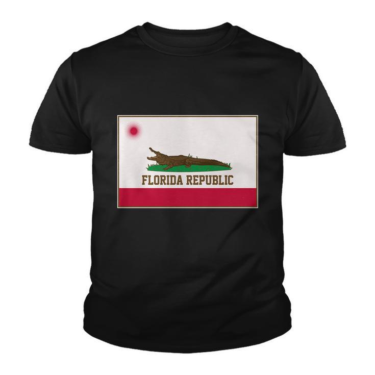 Florida Republic Vintage Alligator Flag Youth T-shirt