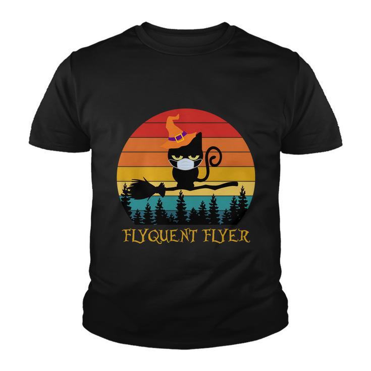 Flyquent Flyer Cat Halloween Quote Youth T-shirt