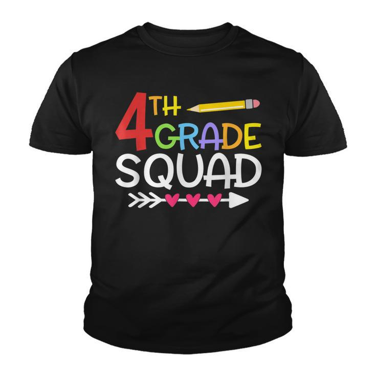 Fourth Grade Pencil Cute 4Th Grade Squad Teacher Student  Youth T-shirt
