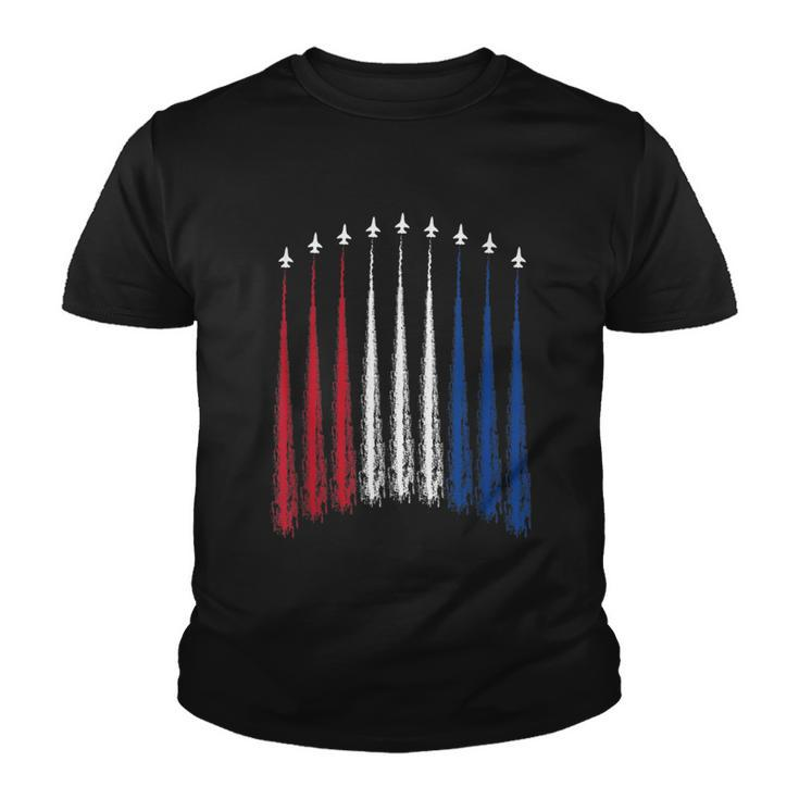 Fourth Of July Fighter Jets Red White Blue 4Th American Flag Youth T-shirt