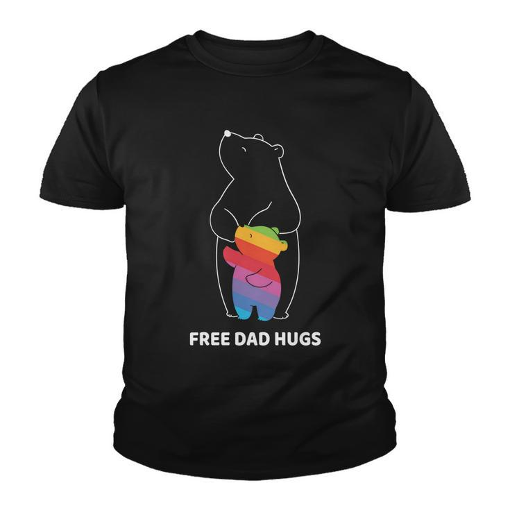 Free Dad Hugs Rainbow Lgbt Pride Month Youth T-shirt