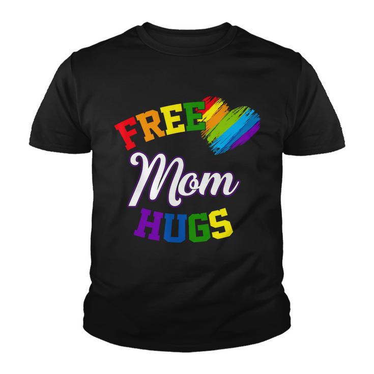 Free Mom Hugs Lgbt Gay Pride Heart Youth T-shirt