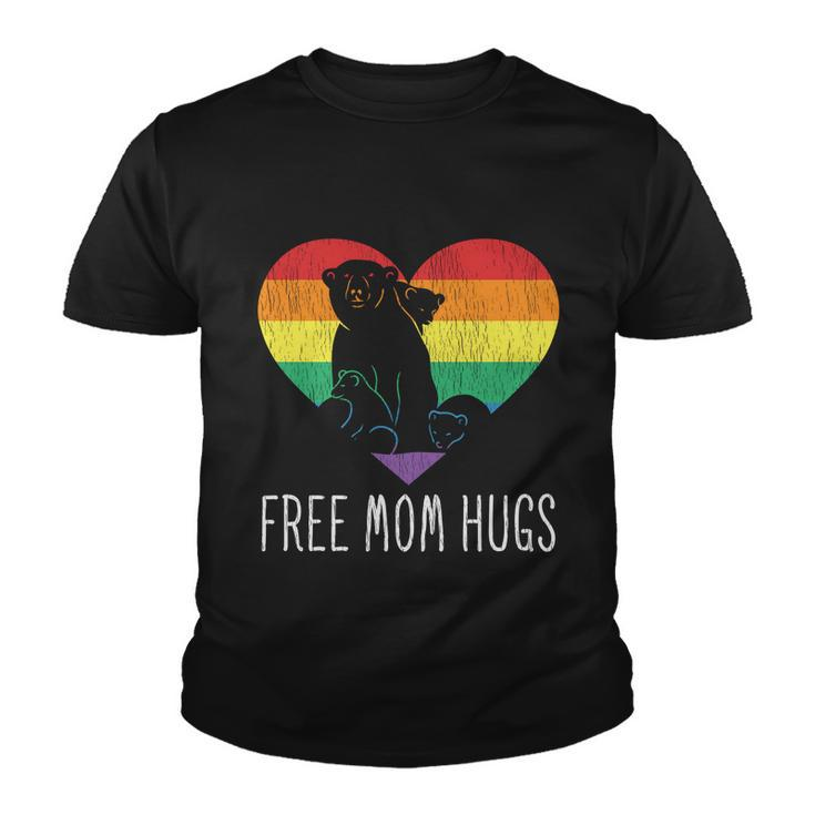 Free Mom Hugs Mama Bear Proud Mother Parent Pride Lgbt Mom Cute Gift Youth T-shirt