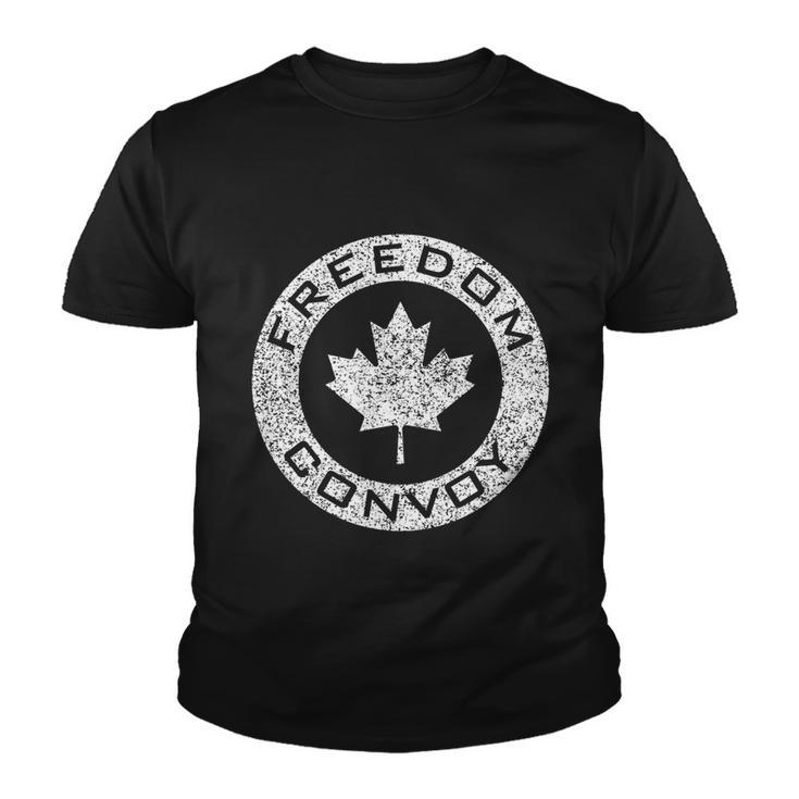 Freedom Convoy 2022 Canadian Maple Leaf Trucker Tshirt Youth T-shirt