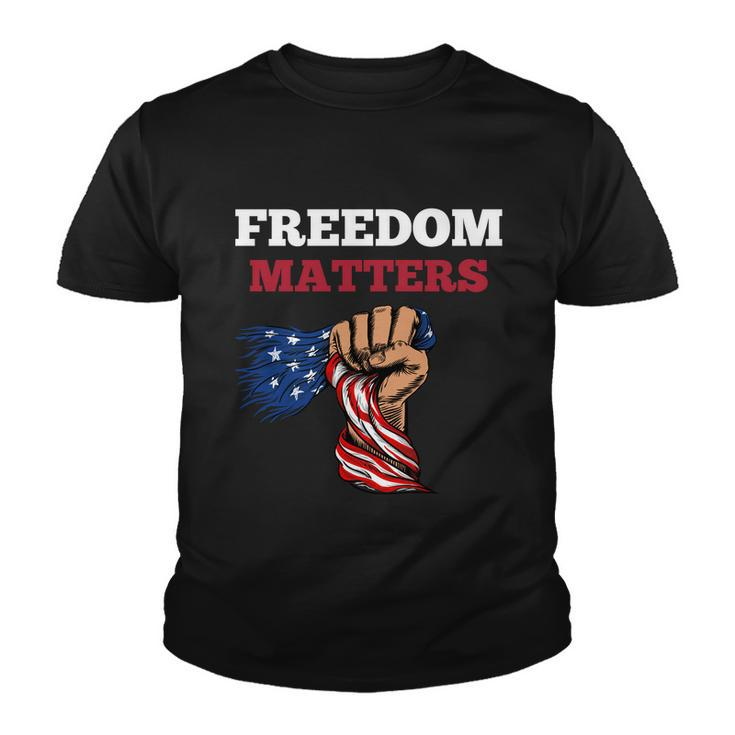 Freedom Matters Fist American Flag Youth T-shirt