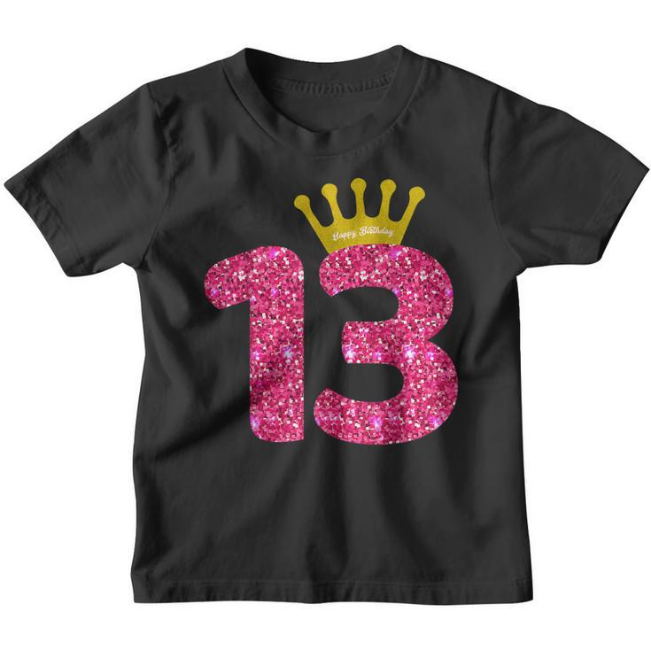 Funny 13Th Party Number 13 Year Old Girls 13Th Birthday  Youth T-shirt