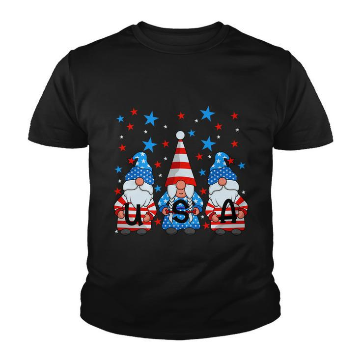 Funny 4Th Of July Gnomes Patriotic American Flag Cute Gnome Meaningful Gift Youth T-shirt