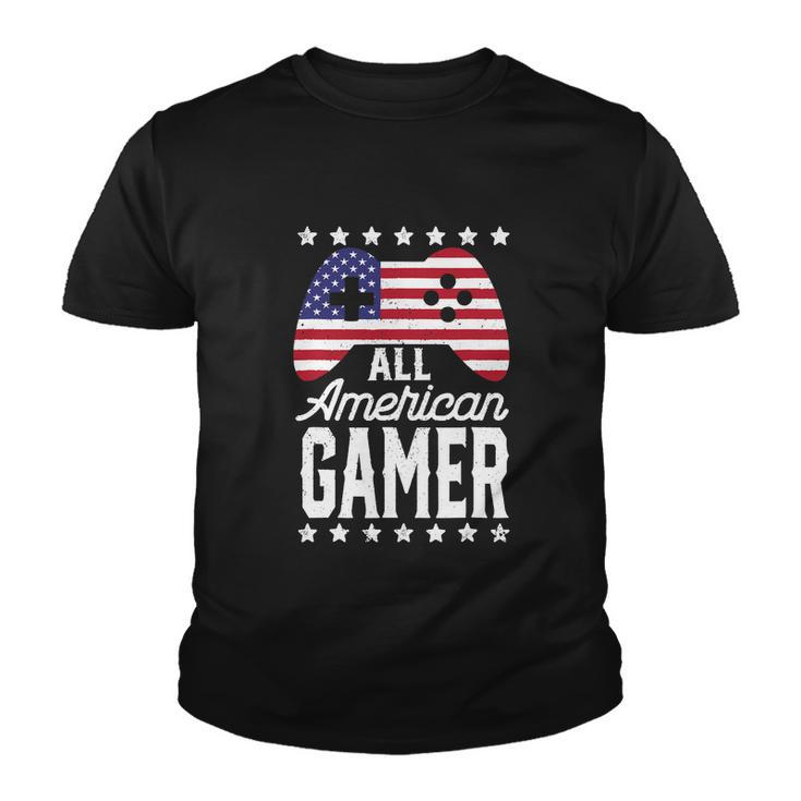 Funny American Gamer 4Th Of July Youth T-shirt