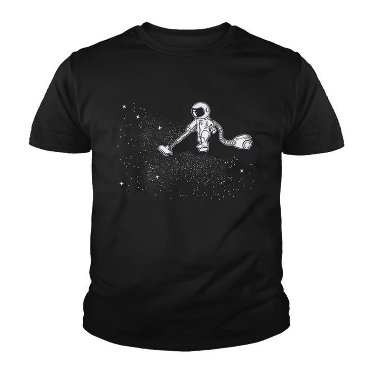 Funny Astronaut Vacuuming Galaxy Stars Youth T-shirt