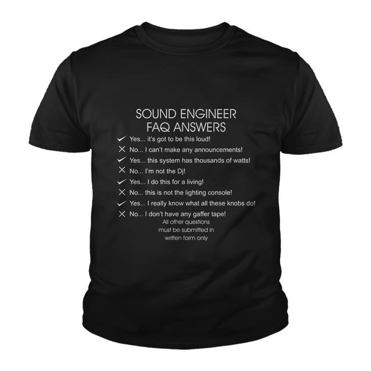 Funny Audio Engineer Definition Sound Technician Guy Gift Youth T-shirt