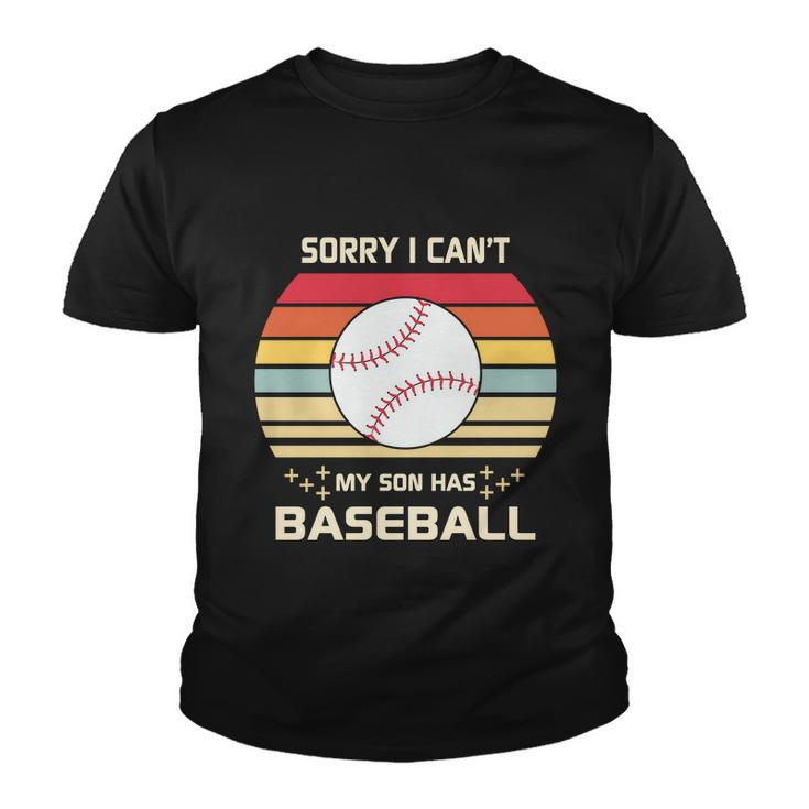 Funny Baseball Mom Funny Baseball Son Funny Baseball Quotes Retro Baseball Youth T-shirt