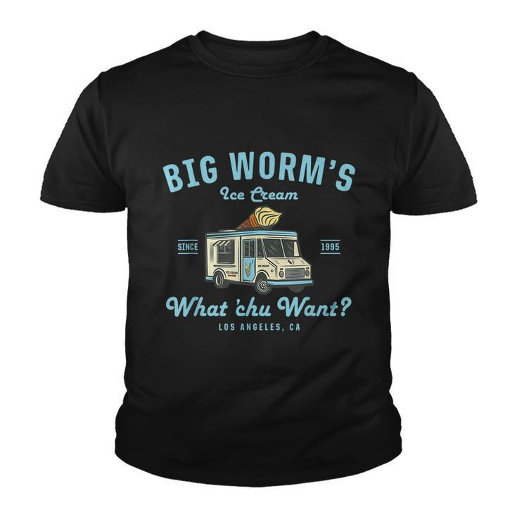 Funny Big Worms Ice Cream Truck Gift What Chu Want Gift Tshirt Youth T-shirt