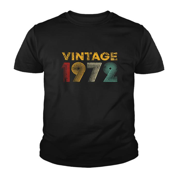 Funny Birthday Vintage 1972 50Th Birthday Gift Graphic Design Printed Casual Daily Basic Youth T-shirt