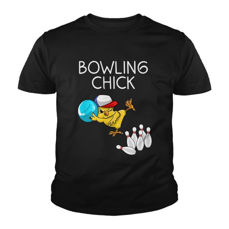Funny Bowling Gift For Women Cute Bowling Chick Sports Athlete Gift Youth T-shirt